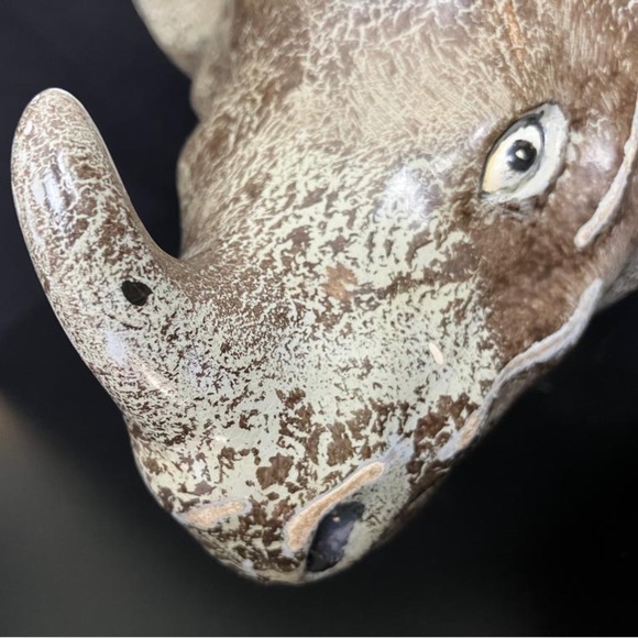 Rare Vintage 1977 Arnel's Ceramic Rhino - Picture 12 of 14